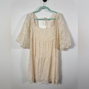 Lush Cream Textured Dress